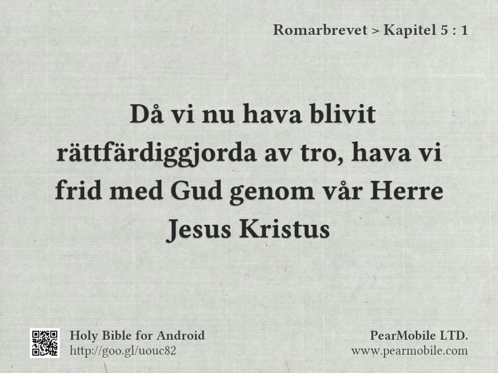 Romarbrevet, Kapitel 5:1